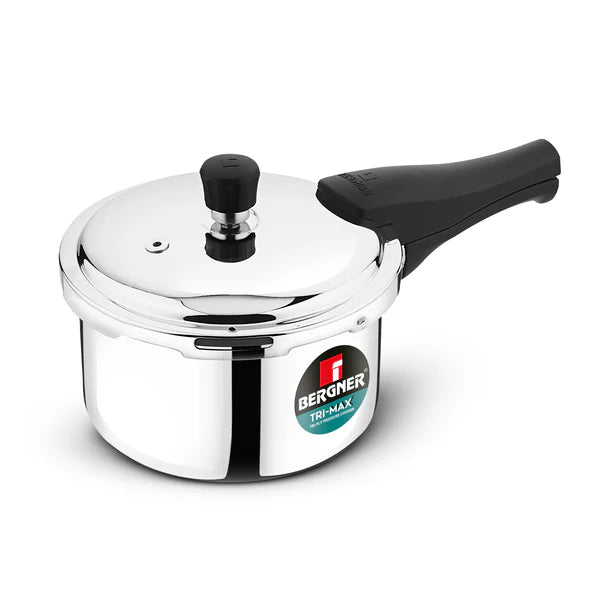 Bergner Trimax Stainless Steel Outer Lid Pressure Cooker